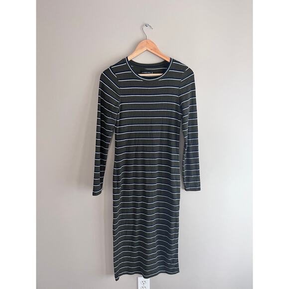 Abercrombie & Fitch Stripped fitted midi dress - Picture 1 of 4